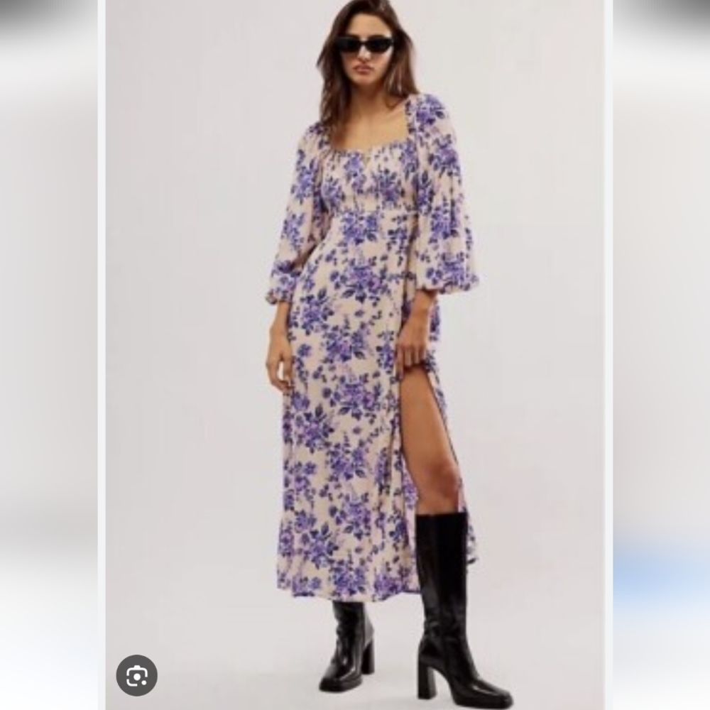 Free People Jaymes Floral Midi Dress